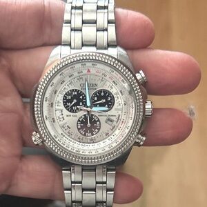 Citizen  Eco-Drive Perpetual Calendar Chronograph Stainless Steel Watch